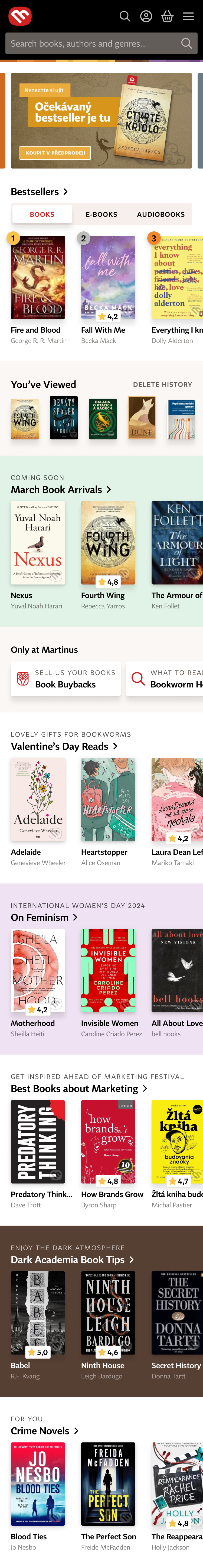 Homepage – Mobile